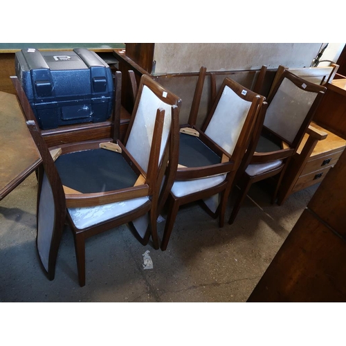 697 - SIX TEAK DINING CHAIRS