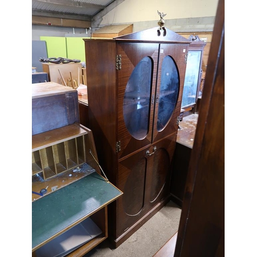 731 - MAHOGANY DISPLAY CABINET