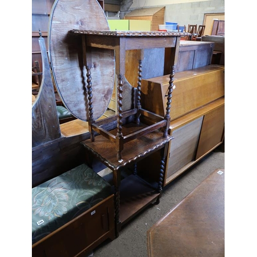 733 - TWO 1930s OAK OCCASIONAL TABLES