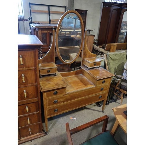 747 - EDWARDIAN INLAID DRESSING TABLE