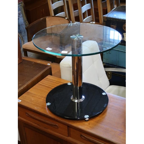 754 - GLASS TOP OCCASIONAL TABLE