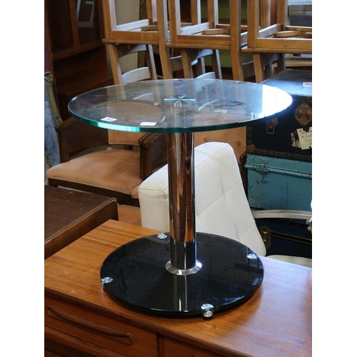 754 - GLASS TOP OCCASIONAL TABLE