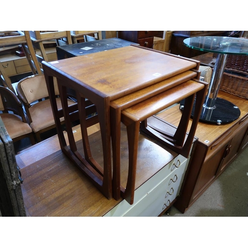 756 - NEST OF THREE TEAK TABLES