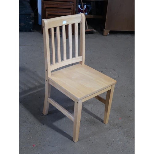 778 - SIX BEECH DINING CHAIRS