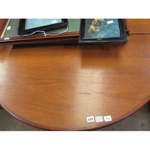 842 - TEAK EXTENDING DINING TABLE