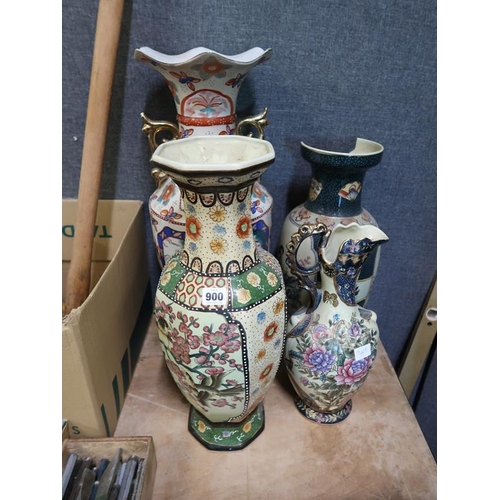 900 - FOUR VASES A/F