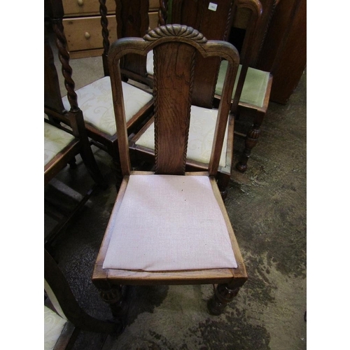 872 - FOUR 1930s OAK DINING CHAIRS