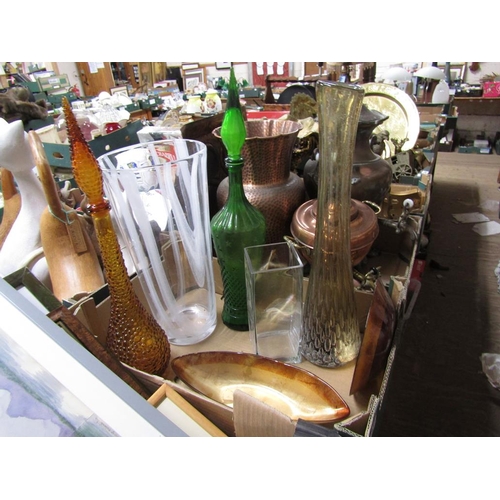 331 - ITALIAN GLASS BOTTLES, ART GLASS