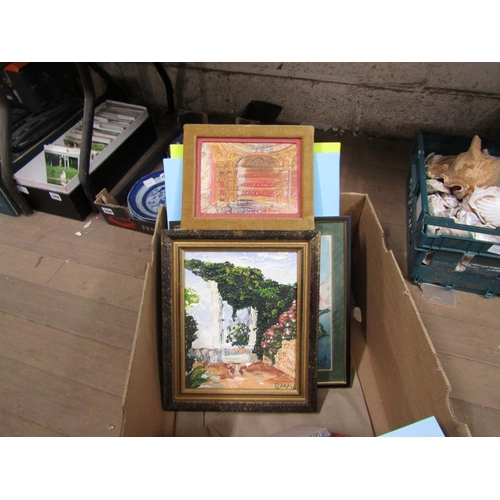 347 - QTY OF ARTWORK TO INCL OILS