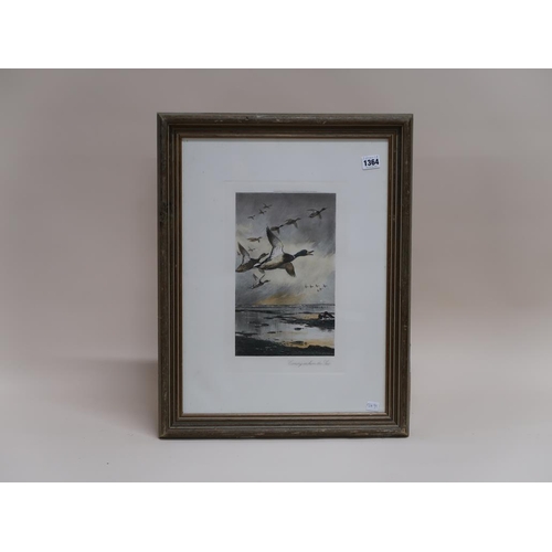 1364 - ARCHIBALD THORBURN 1905 - COMING IN FROM SEA, COLOURED PRINT, F/G