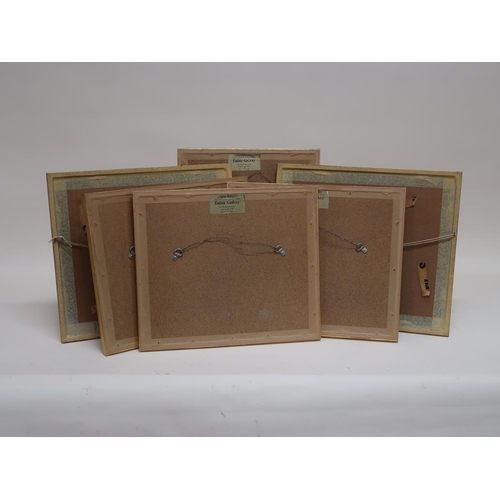 1388 - SERIES OF SIX F/G B&W SKETCH PRINTS BY C W ALLERS, EACH APPROX 20CMX 28CM