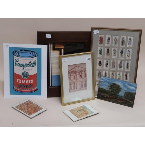 1393 - COLLECTION OF SEVEN MISC PICTURES AND PRINTS