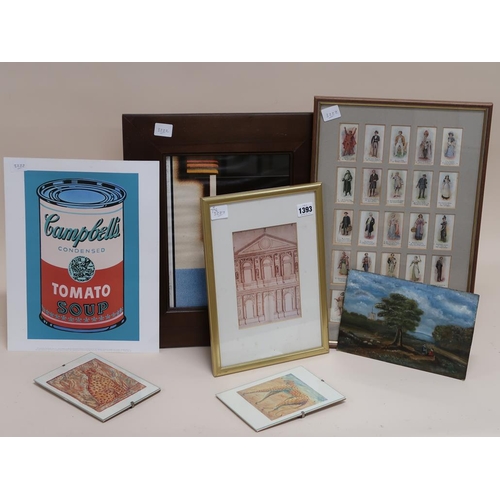 1393 - COLLECTION OF SEVEN MISC PICTURES AND PRINTS