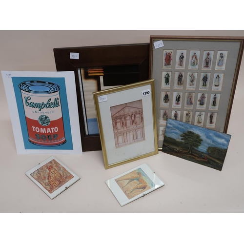 1393 - COLLECTION OF SEVEN MISC PICTURES AND PRINTS