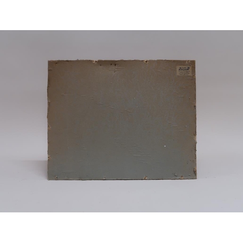 1395 - SIGNED INDISTINCTLY - ORIENTAL SUMMER TIME SEASCAPE, UNFRAMED OIL ON BOARD, 33CM X 42CM