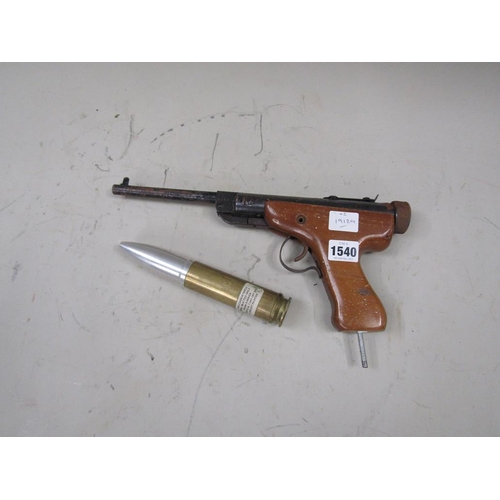 1540 - ZVP FOLDING AIR PISTOL; ADEN CANON SHELL