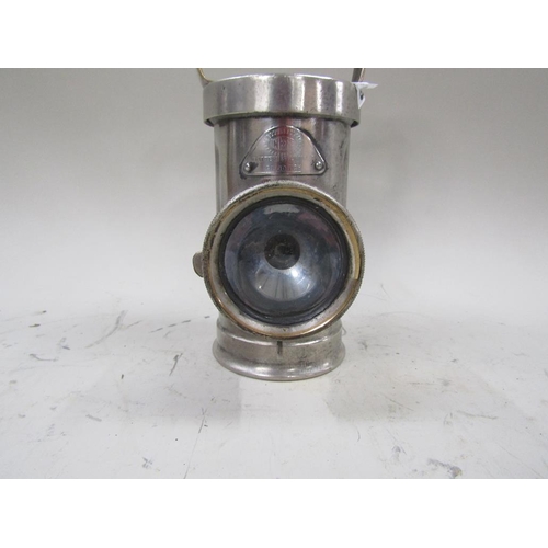 1551 - STEEL CARRY LANTERN, 22CM H
