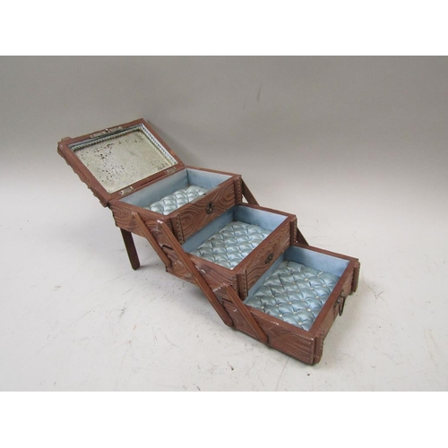 1577 - CARVED WOOD JEWEL BOX