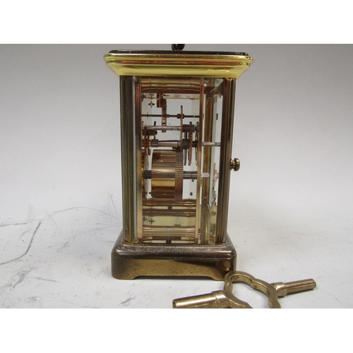 1583 - MATTHEW NORMAN BRASS CASED CARRIAGE CLOCK, 15CM H