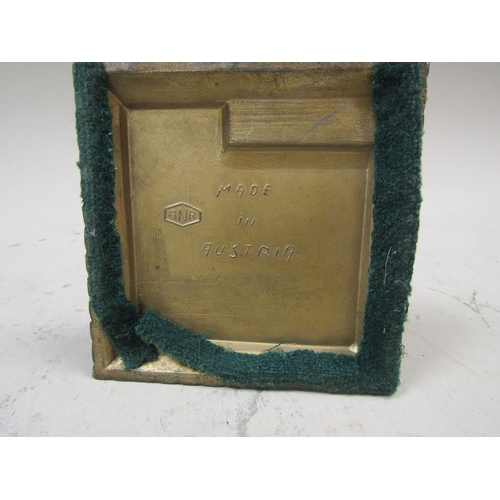 1585 - AUSTRIAN ART DECO PERIOD STAMPED LORENZL GILT METAL AND DECORATED FIGURE OF A LADY TABLE LIGHTER WIT... 
