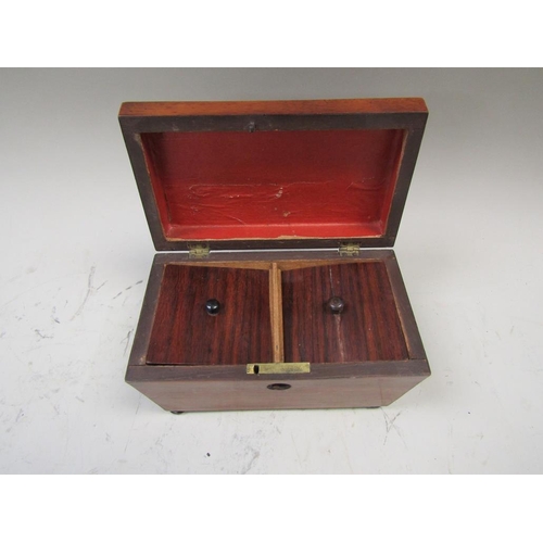 1592 - MAHOGANY TEA CADDY
