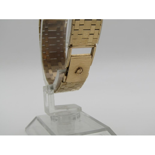 1607 - ROLEX PRECISION 9ct GOLD LADIES WATCH