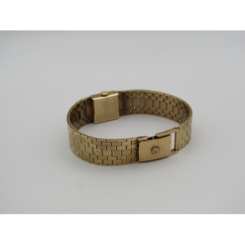 1607 - ROLEX PRECISION 9ct GOLD LADIES WATCH