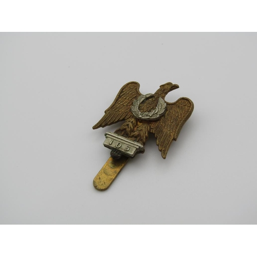1611 - WORLD WAR I FIRST ROYAL DRAGOON CAP BADGE 105