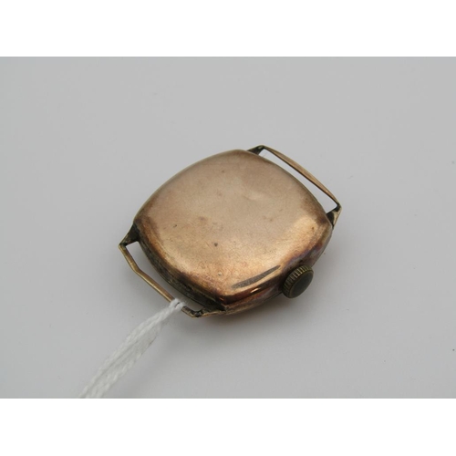 1618 - 9ct GOLD WATCH MOVEMENT CASE MARKED BWC