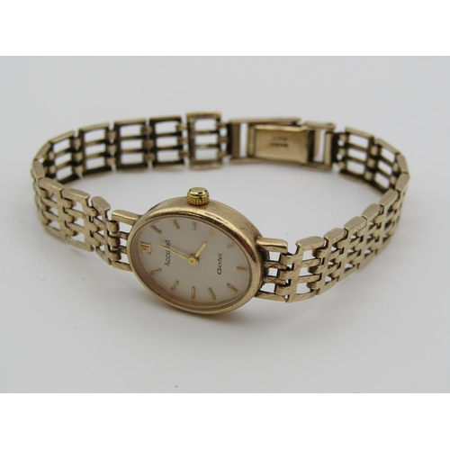 1619 - 9ct GOLD LADIES ACCURIST WATCH