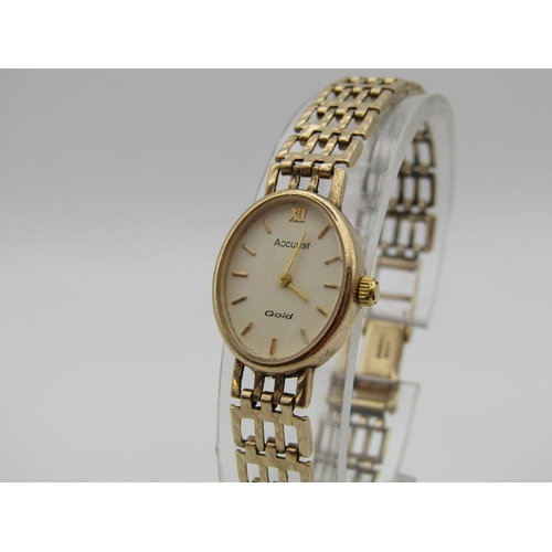 1619 - 9ct GOLD LADIES ACCURIST WATCH
