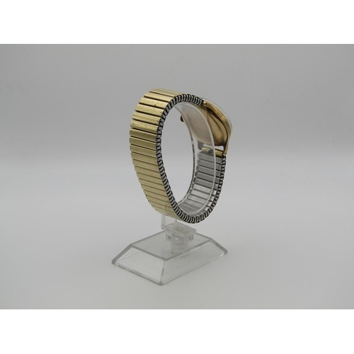 1627 - ZENITH 9ct GOLD CASED GENTS ON EXPANDING PLATED STRAP