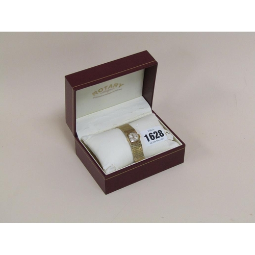 1628 - 9ct GOLD ROTARY LADIES WATCH