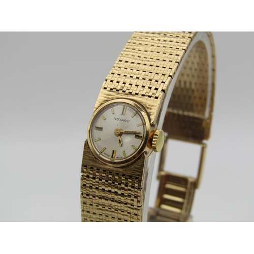 1628 - 9ct GOLD ROTARY LADIES WATCH