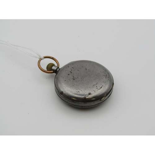 1631 - OMEGA STEEL CASED POCKET WATCH