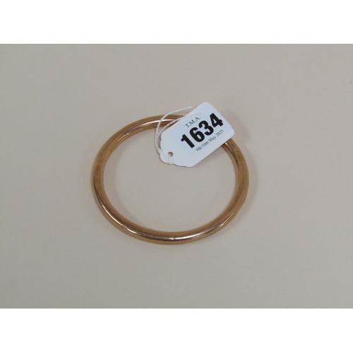 1634 - 9ct GOLD BANGLE - 15.4g