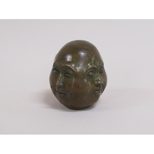 1640 - BRASS BUDDHA HEAD