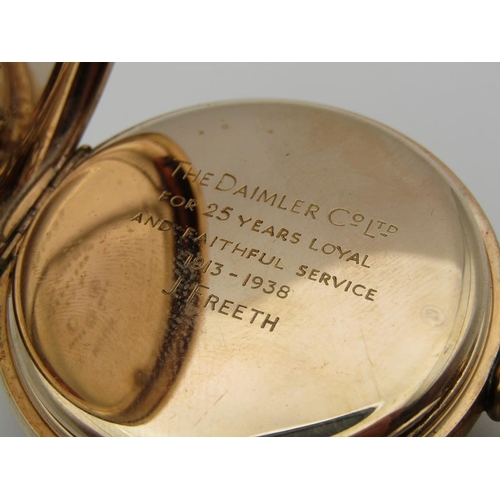 1645 - GOLD PLATED DENISON POCKET WATCH