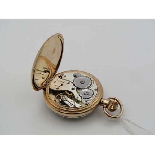 1645 - GOLD PLATED DENISON POCKET WATCH