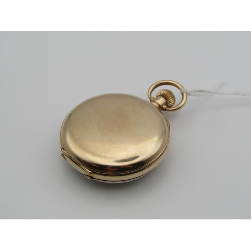 1645 - GOLD PLATED DENISON POCKET WATCH