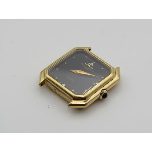 1646 - 18ct GOLD CASED BAUME AND MERCIER QUARTZ LADIES WATCH WITH UNATTACHED BROWN LEATHER STRAP IN ORIGINA... 