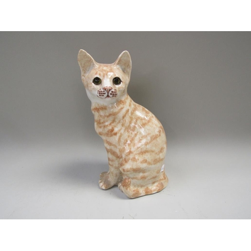 1980 - WINSTANLEY SEATED CAT - 32cms H