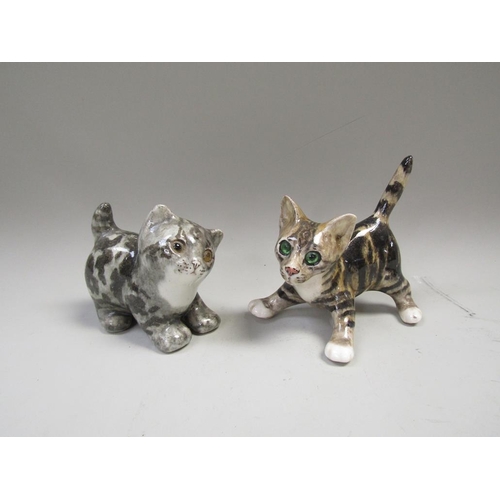 1987 - TWO WINSTANLEY KITTENS, 14cms H