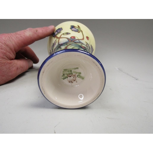 1988 - MOORCROFT VASE OF TRUMPET FORM, 15cms H - MARKED SECOND QUALITY TO BASE
