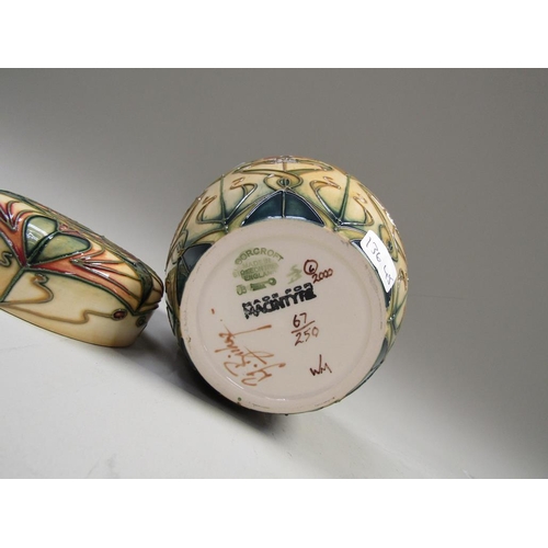 2000 - MOORCROFT LIMITED EDITION GINGER JAR AND COVER 16cms H