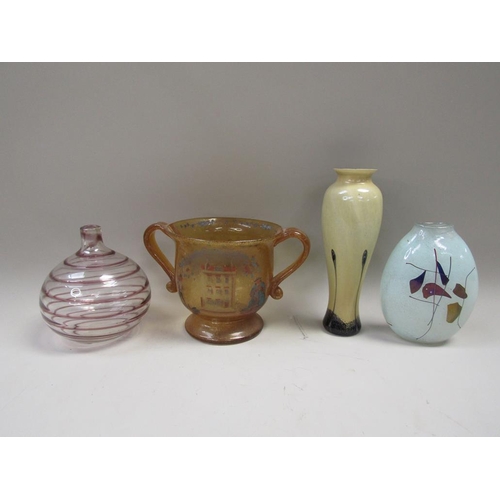 2012 - COLLECTION OF ART GLASS TO INC. KOSTA TYPE VASE, CAITHNESS VASE 26cms H