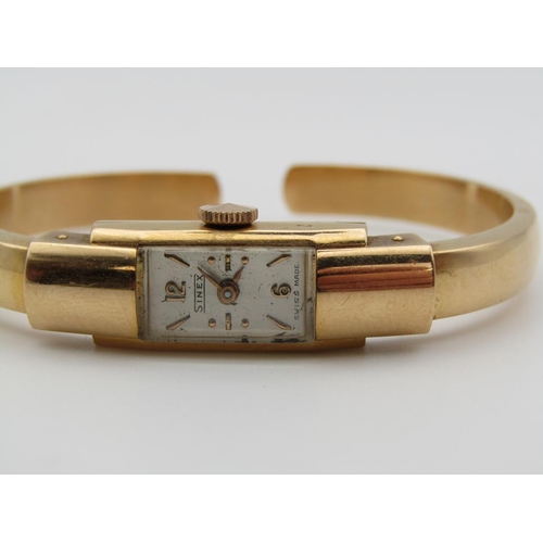 1622 - 18CT GOLD SINEX BANGLE WATCH