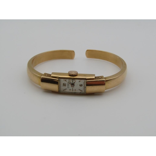 1622 - 18CT GOLD SINEX BANGLE WATCH