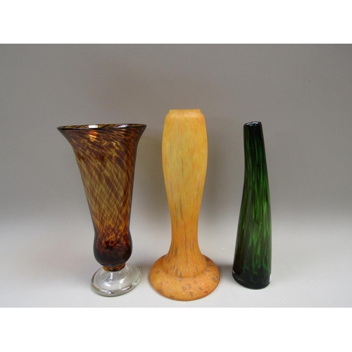 1966 - THREE ART GLASS VASES