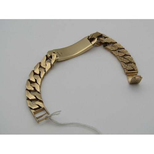 1634A - 9ct GOLD CHUNKY IDENTITY BRACELET - 90g